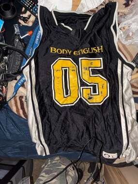 Vintage Body English #05 Wilson Basketball Jersey Black/Yellow Size Adult L